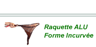 Epuisette Raquette Alu de Forme Incurvée